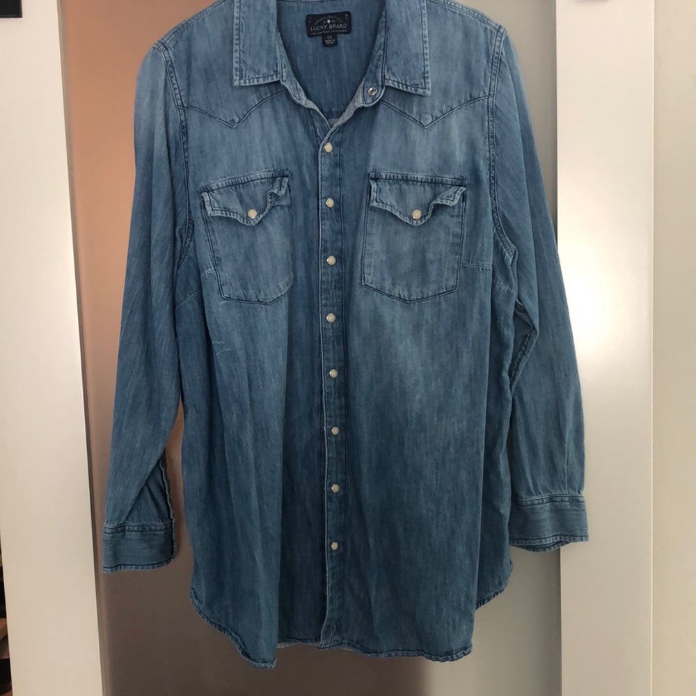 Lucky Brand Western Style Denim Shirt 2X
